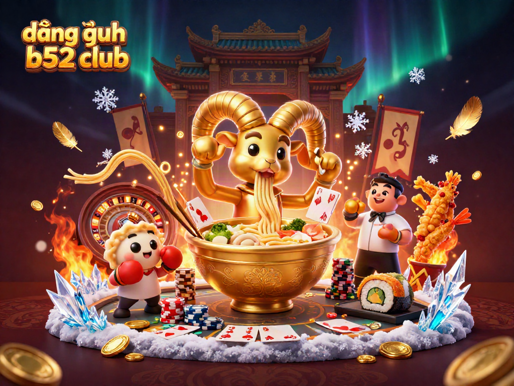 Join the excitement at đăng nhập b52 club with vibrant 3D characters in a lively casino scene.