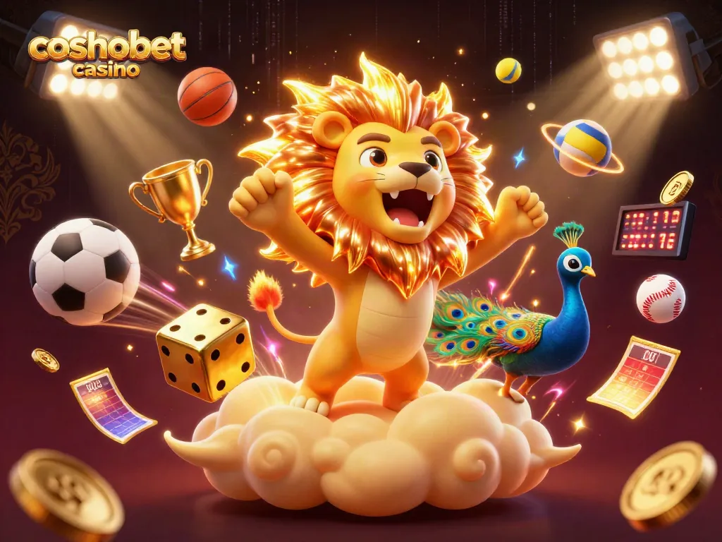 Experience the thrill at cosmobet casino with dynamic sports elements and a vibrant 3D scene.