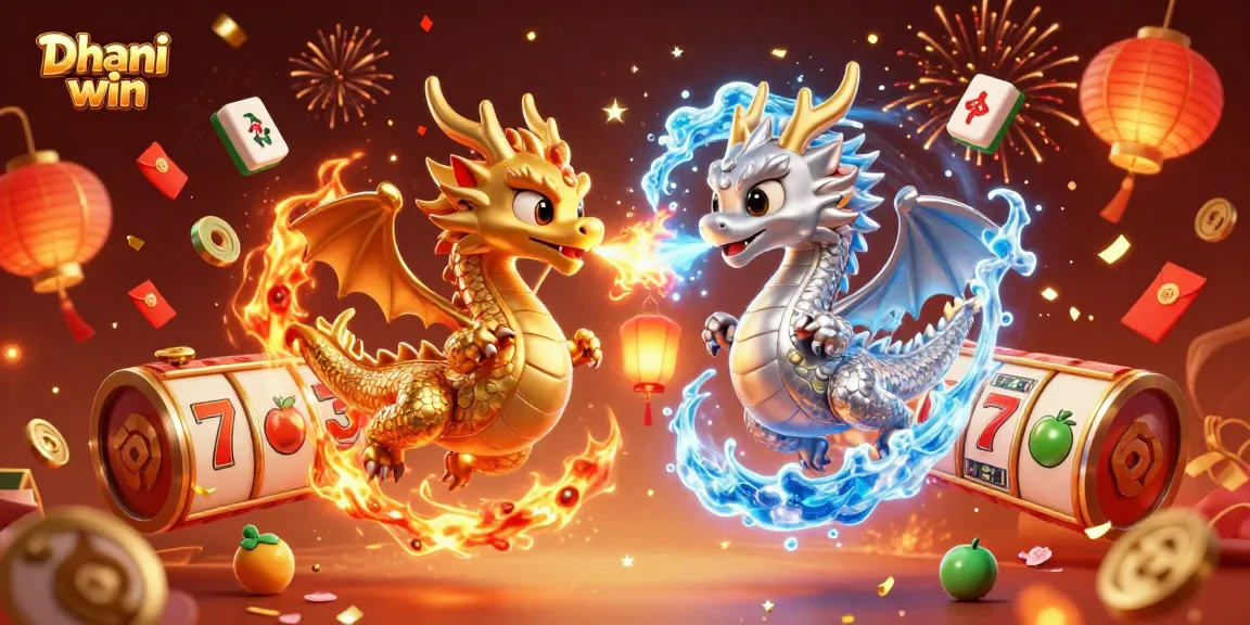 Dhani win offers thrilling slot games with jackpots, highlighted by dynamic dragons and festive casino elements.